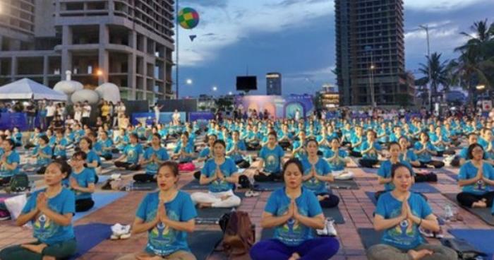 phòng gym với thiết bị hiện đại tại trung tâm thể dục thể thao Sơn Trà