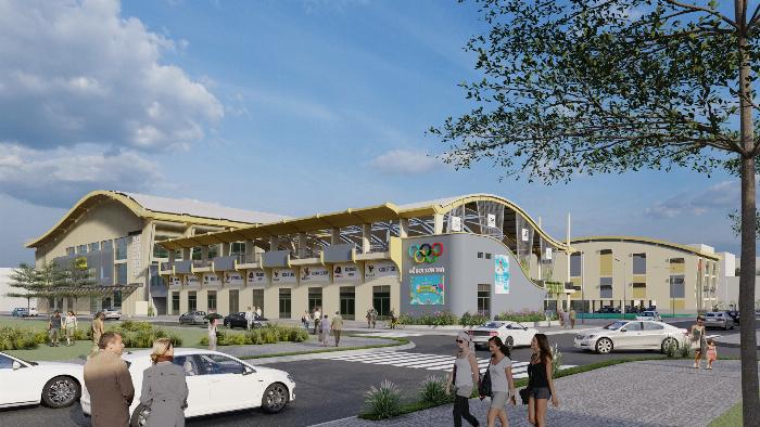 sân tennis đạt chuẩn tại trung tâm thể dục thể thao Sơn Trà