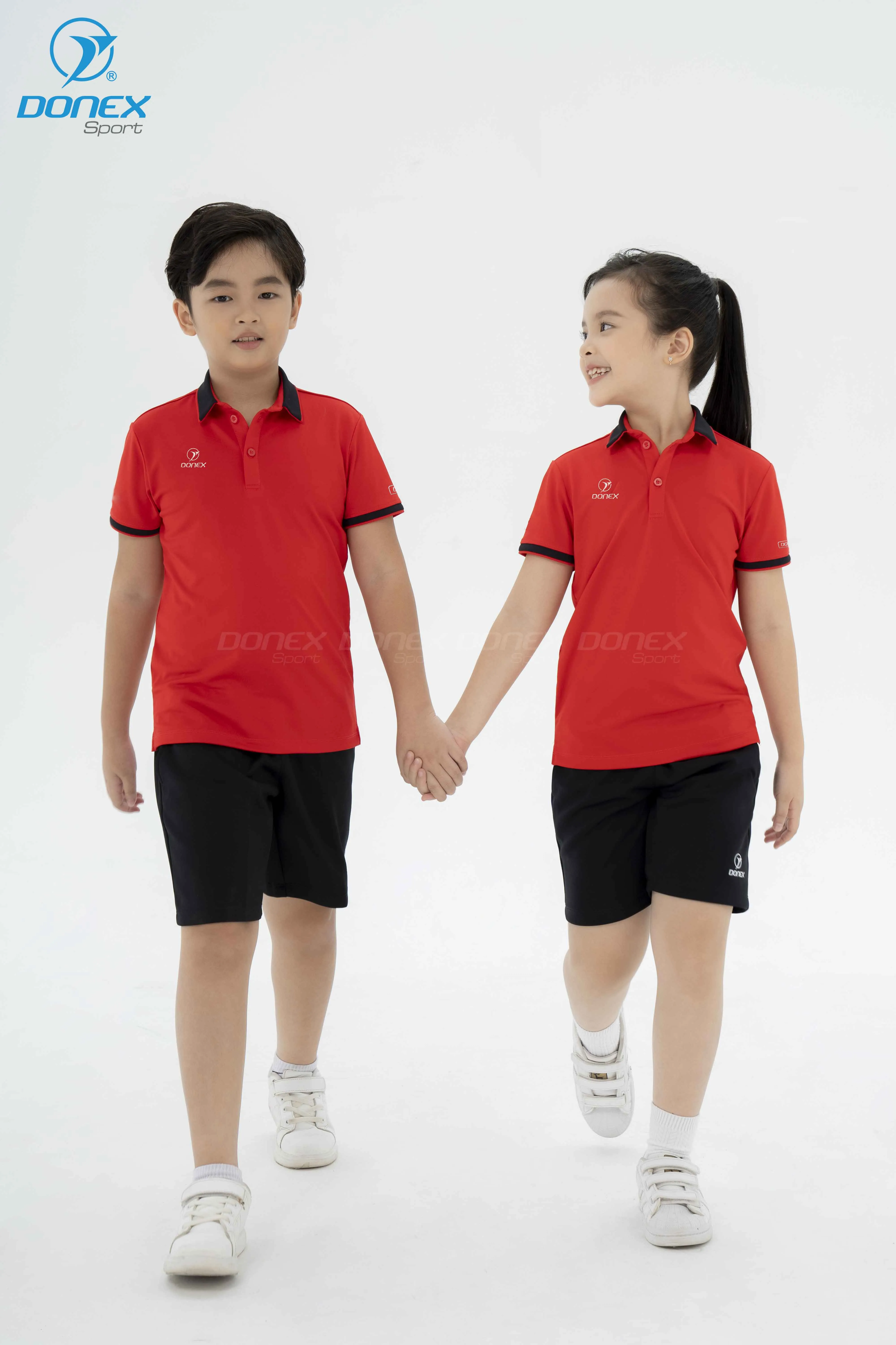 Áo Thể Thao Trẻ Em TC-1094 Đỏ Phối Đen