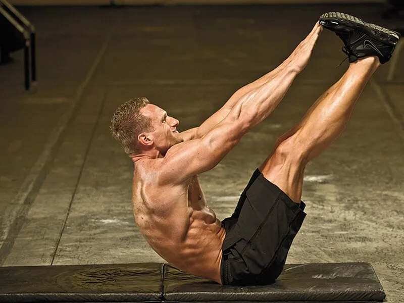 V-up là bài tập cường độ cao cho cơ bụng