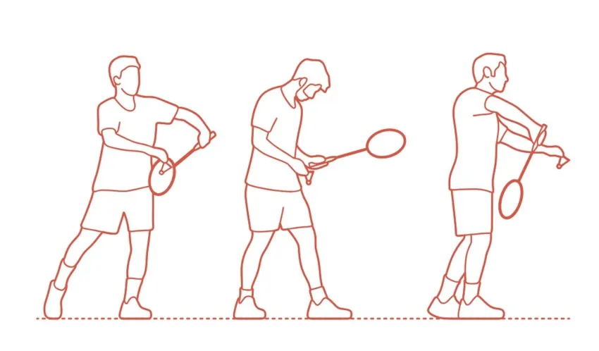 Các bước phát cầu trái tay (Nguồn: Internet)