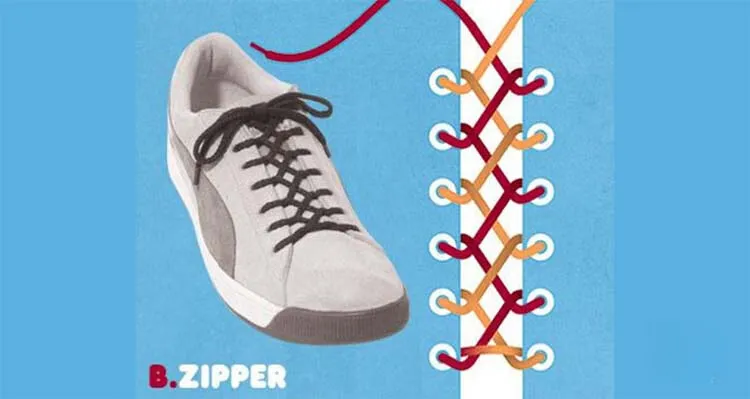 Kiểu xỏ dây Zipper độc đáo