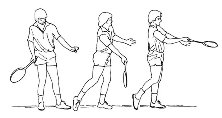 Cách bước phát cầu thuận tay (Nguồn: Internet)