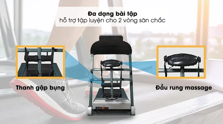 Máy Chạy Bộ Aguri AGT-115L trang bị nhiều chế độ luyện tập khác nhau