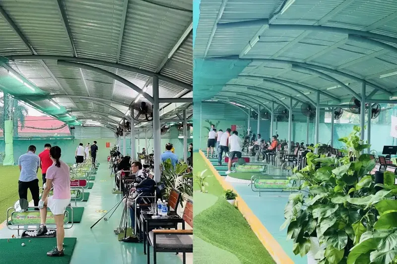Không gian tập golf 2 tầng rộng rãi