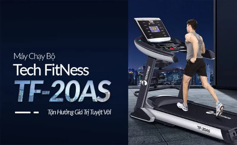 Máy chạy bộ đa năng Tech Fitness TF-20AS thiết kế khung thép chắc chắn