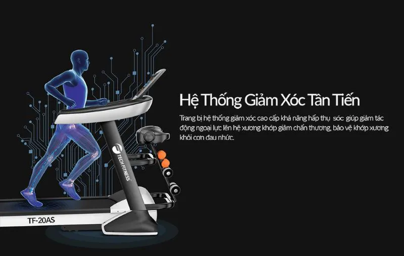 Hệ thống giảm xóc bảo vệ khớp gối khi chạy ở tốc độ cao