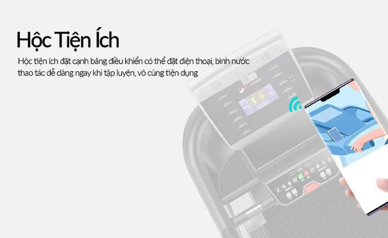 Tiện ích hộc đựng đồ và hệ thống loa Hifi tích hợp trên máy