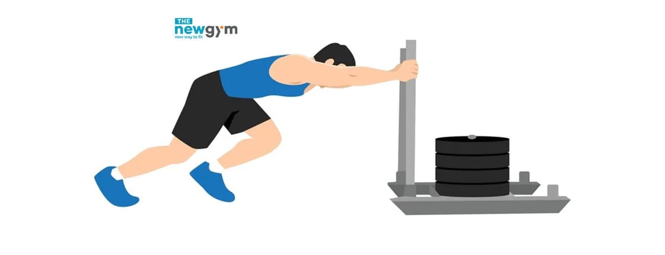 Sled push phát triển sức mạnh chân an toàn cho người mới tập gym