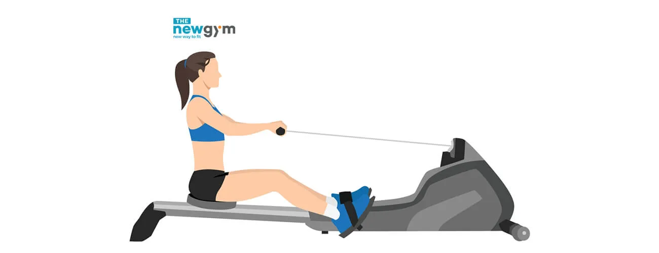Máy chèo rower intervals giúp đốt mỡ toàn thân cho người mới tập gym