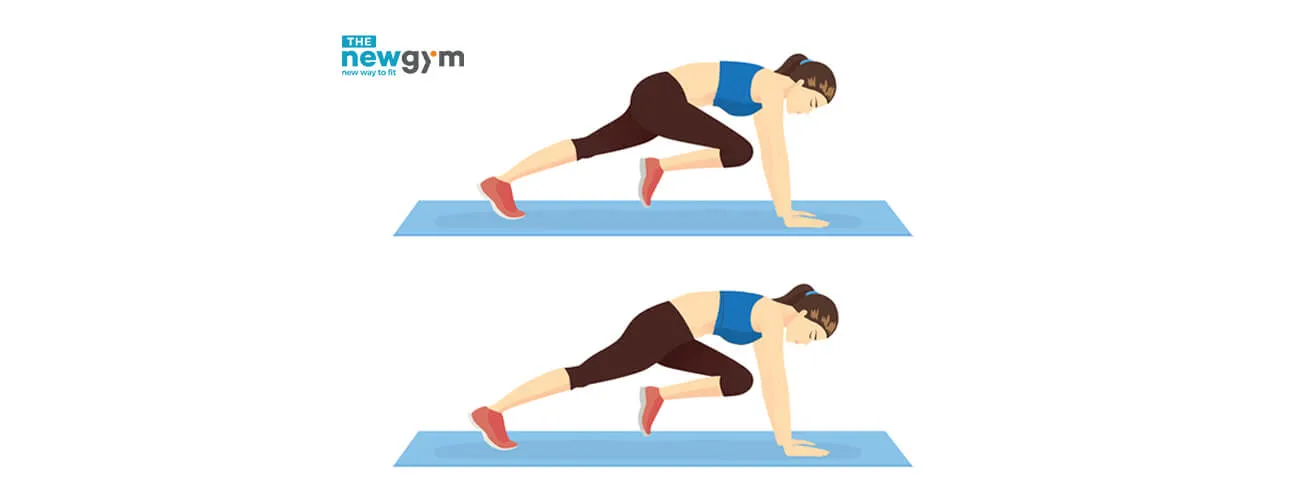 Mountain climbers tăng nhịp tim và sức bền cho người mới tập gym