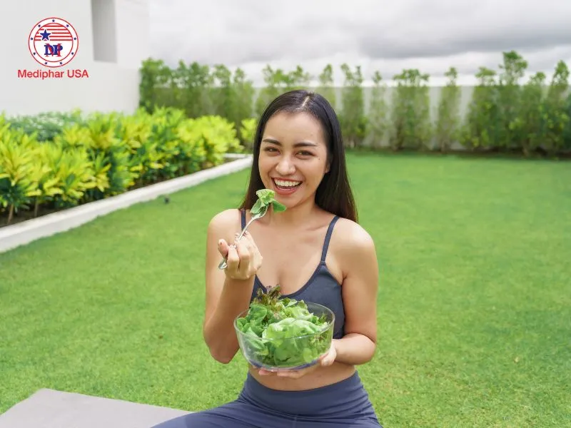 Kết hợp chế độ ăn uống và tập luyện khi sử dụng trà giảm cân của Mỹ