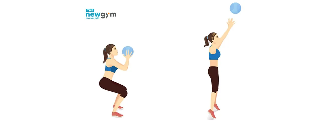 Wall ball rèn phối hợp và sức mạnh bùng nổ cho người mới tập gym