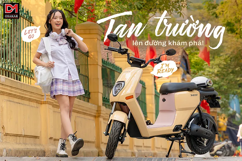 Xe đạp điện được nhiều bạn học sinh sử dụng đến trường vì là phương tiện không cần bằng lái và không yêu cầu về độ tuổi