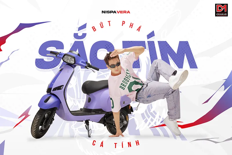 Xe máy điện OSAKAR Nispa Vera đốn tim các bạn trẻ bởi diện mạo Color-Pop đầy cá tính